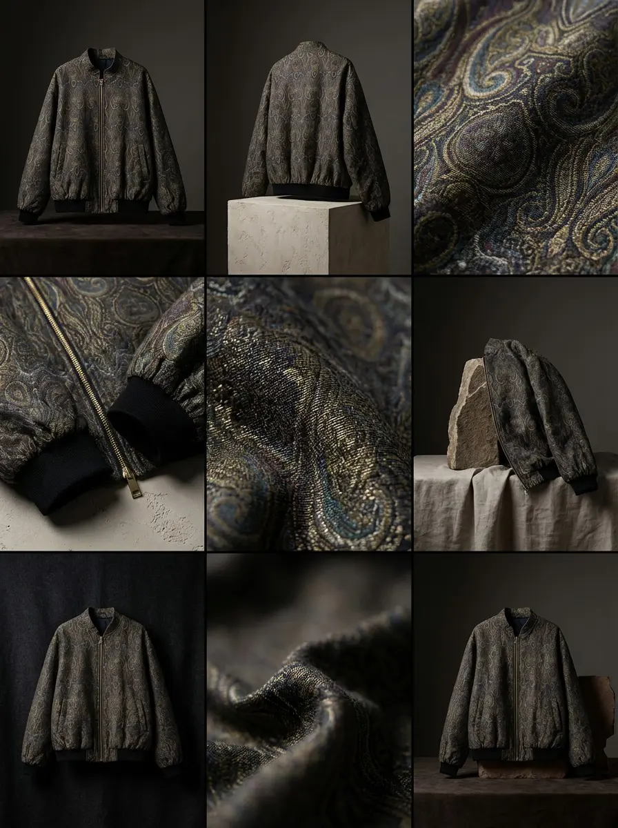 مونت رفيع مبطن بنقش إبرة زيتوني